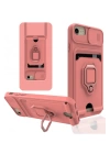 BFS  iPhone 7 Kılıf Zuma Kartvizitli Yüzüklü Silikon - Pembe