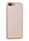 BFS  iPhone 7 Plus Kılıf Coco Deri Silikon Kapak - Pembe