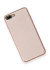 BFS  iPhone 7 Plus Kılıf Coco Deri Silikon Kapak - Pembe