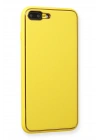 BFS  iPhone 7 Plus Kılıf Coco Deri Silikon Kapak - Sarı