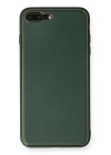 BFS  iPhone 7 Plus Kılıf Coco Deri Silikon Kapak - Yeşil