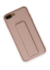 BFS  iPhone 7 Plus Kılıf Coco Deri Standlı Kapak - Pembe