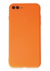 BFS  iPhone 7 Plus Kılıf First Silikon - Parlak Turuncu
