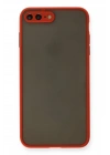 BFS  iPhone 7 Plus Kılıf Montreal Silikon Kapak - Kırmızı