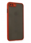 BFS  iPhone 7 Plus Kılıf Montreal Silikon Kapak - Kırmızı