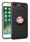 BFS  iPhone 7 Plus Kılıf Range Yüzüklü Silikon - Siyah-Gold