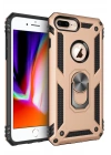 BFS  iPhone 7 Plus Kılıf Sofya Yüzüklü Silikon Kapak - Gold