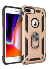 BFS  iPhone 7 Plus Kılıf Sofya Yüzüklü Silikon Kapak - Gold