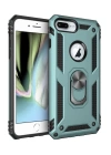 BFS  iPhone 7 Plus Kılıf Sofya Yüzüklü Silikon Kapak - Yeşil