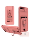 BFS  iPhone 7 Plus Kılıf Zuma Kartvizitli Yüzüklü Silikon - Pembe