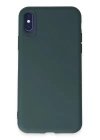 BFS  iPhone X Kılıf First Silikon - Koyu Yeşil