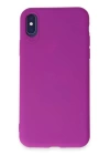 BFS  iPhone X Kılıf First Silikon - Mor