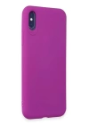 BFS  iPhone X Kılıf First Silikon - Mor