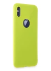 BFS  iPhone X Kılıf First Silikon - Parlak Sarı