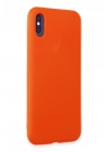 BFS  iPhone X Kılıf First Silikon - Parlak Turuncu