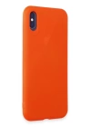BFS  iPhone X Kılıf First Silikon - Parlak Turuncu