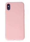 BFS  iPhone X Kılıf First Silikon - Pudra