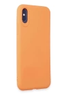 BFS  iPhone X Kılıf First Silikon - Turuncu