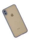 BFS  iPhone X Kılıf Montreal Silikon Kapak - Gri
