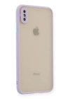 BFS  iPhone X Kılıf Montreal Silikon Kapak - Mor