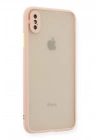 BFS  iPhone X Kılıf Montreal Silikon Kapak - Pembe