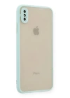BFS  iPhone X Kılıf Montreal Silikon Kapak - Turkuaz