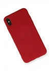 BFS  iPhone X Kılıf Nano içi Kadife Silikon - Kırmızı
