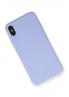BFS  iPhone X Kılıf Nano içi Kadife Silikon - Lila