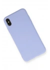 BFS iPhone X Kılıf Nano içi Kadife Silikon - Lila