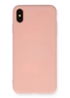 BFS  iPhone X Kılıf Nano içi Kadife Silikon - Pudra