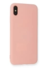 BFS  iPhone X Kılıf Nano içi Kadife Silikon - Pudra