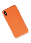 BFS  iPhone X Kılıf Nano içi Kadife Silikon - Turuncu