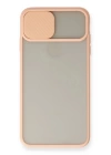 BFS  iPhone X Kılıf Palm Buzlu Kamera Sürgülü Silikon - Pembe