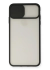 BFS  iPhone X Kılıf Palm Buzlu Kamera Sürgülü Silikon - Siyah