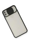 BFS  iPhone X Kılıf Palm Buzlu Kamera Sürgülü Silikon - Siyah