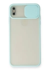 BFS  iPhone X Kılıf Palm Buzlu Kamera Sürgülü Silikon - Turkuaz