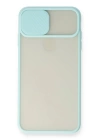 BFS  iPhone X Kılıf Palm Buzlu Kamera Sürgülü Silikon - Turkuaz