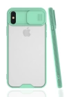 BFS  iPhone X Kılıf Platin Kamera Koruma Silikon - Açık Yeşil
