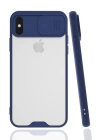 BFS  iPhone X Kılıf Platin Kamera Koruma Silikon - Lacivert