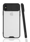 BFS  iPhone X Kılıf Platin Kamera Koruma Silikon - Siyah