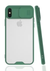 BFS  iPhone X Kılıf Platin Kamera Koruma Silikon - Yeşil