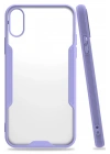 BFS  iPhone X Kılıf Platin Silikon - Lila