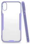BFS  iPhone X Kılıf Platin Silikon - Lila
