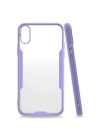BFS  iPhone X Kılıf Platin Silikon - Lila