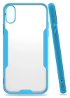 BFS  iPhone X Kılıf Platin Silikon - Mavi