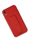 BFS  iPhone XR Kılıf Coco Deri Standlı Kapak - Kırmızı