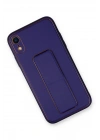BFS  iPhone XR Kılıf Coco Deri Standlı Kapak - Mor