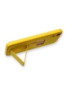 BFS  iPhone XR Kılıf Coco Deri Standlı Kapak - Sarı