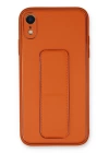 BFS  iPhone XR Kılıf Coco Deri Standlı Kapak - Turuncu