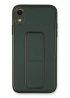 BFS  iPhone XR Kılıf Coco Deri Standlı Kapak - Yeşil